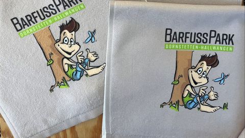 BarfussPark-Handtücher mit Maskottchen "Balduin" 