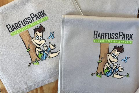 BarfussPark-Handtücher mit Maskottchen "Balduin" 