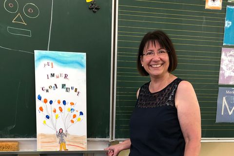 Frau Schmelzle verabschiedet sich