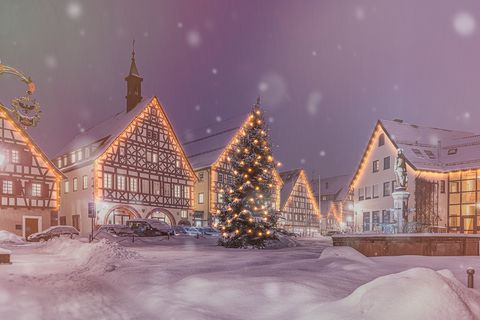 Dornstetter Marktplatz im Winter 