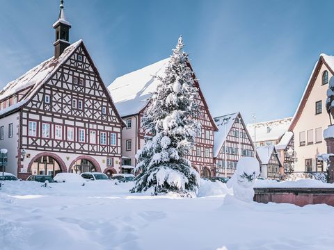 Dornstetter Marktplatz im Winter 